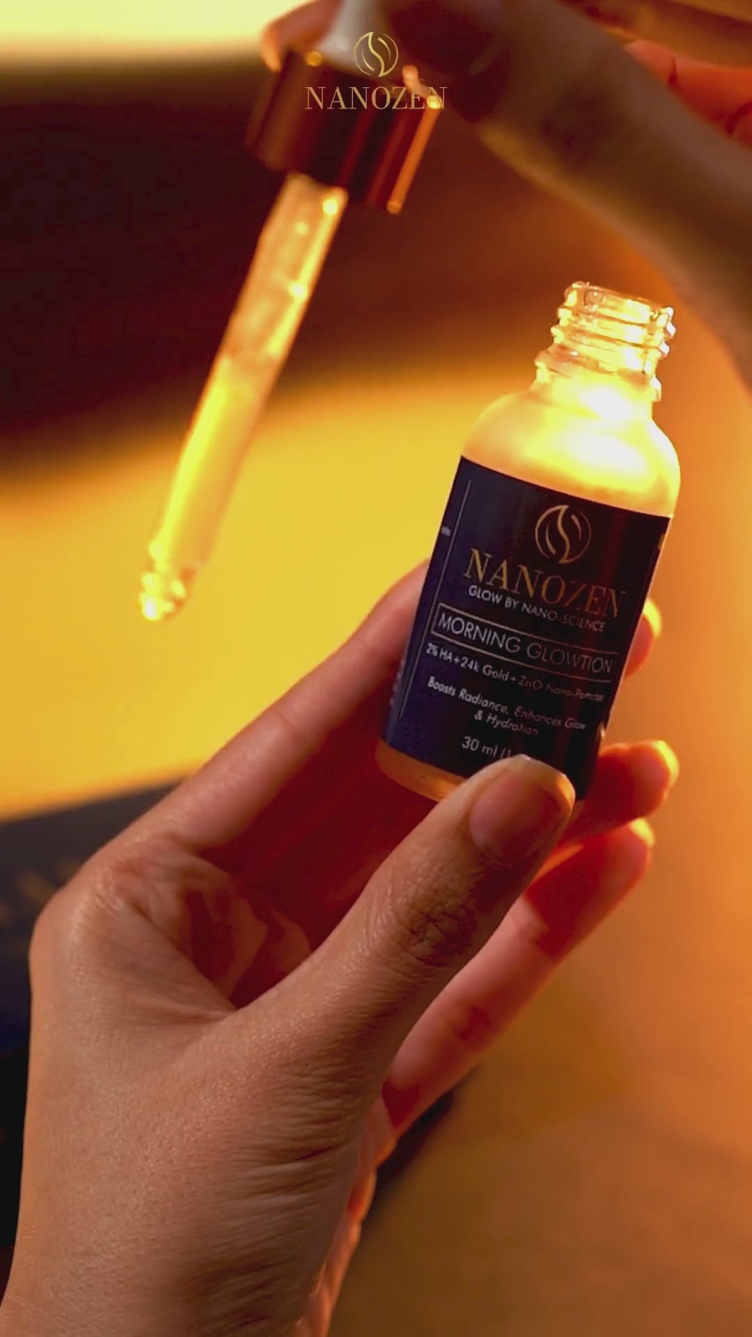 NanoGold Morning Glowtion |3 in 1 (24K Gold + 2% Hyaluronic Acid +ZnO Nanoparticles)